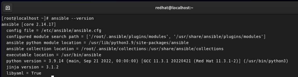 RedHat9.1 安装 Ansible 并管理 Linux 和 Windows 节点